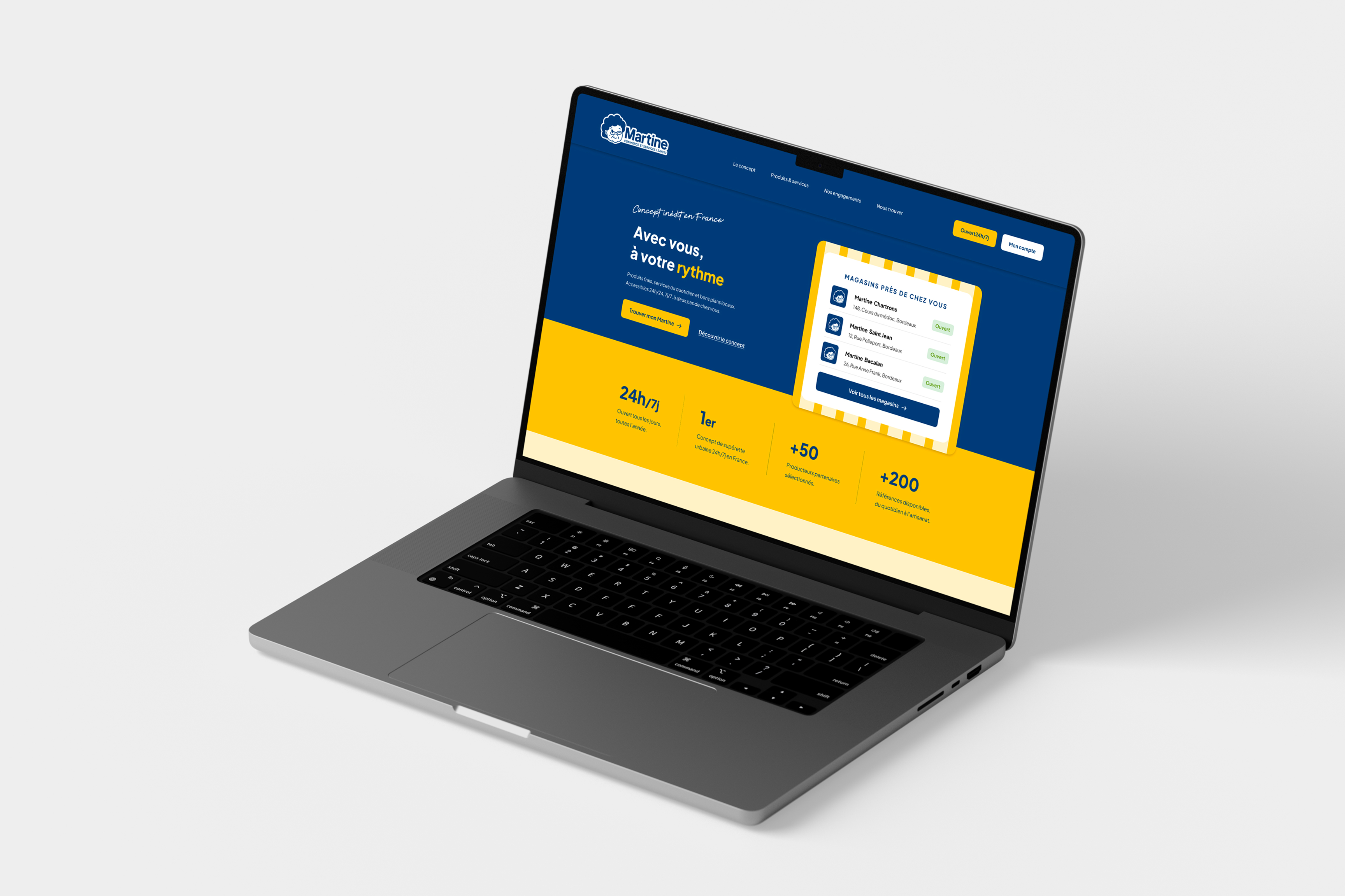 Martine — site internet mockup